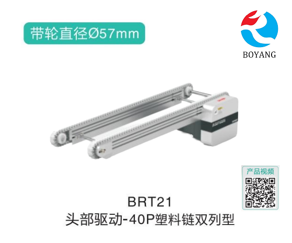 皮帶鏈板式輸送機BRT21頭部驅(qū)動-40P塑料鏈雙列型